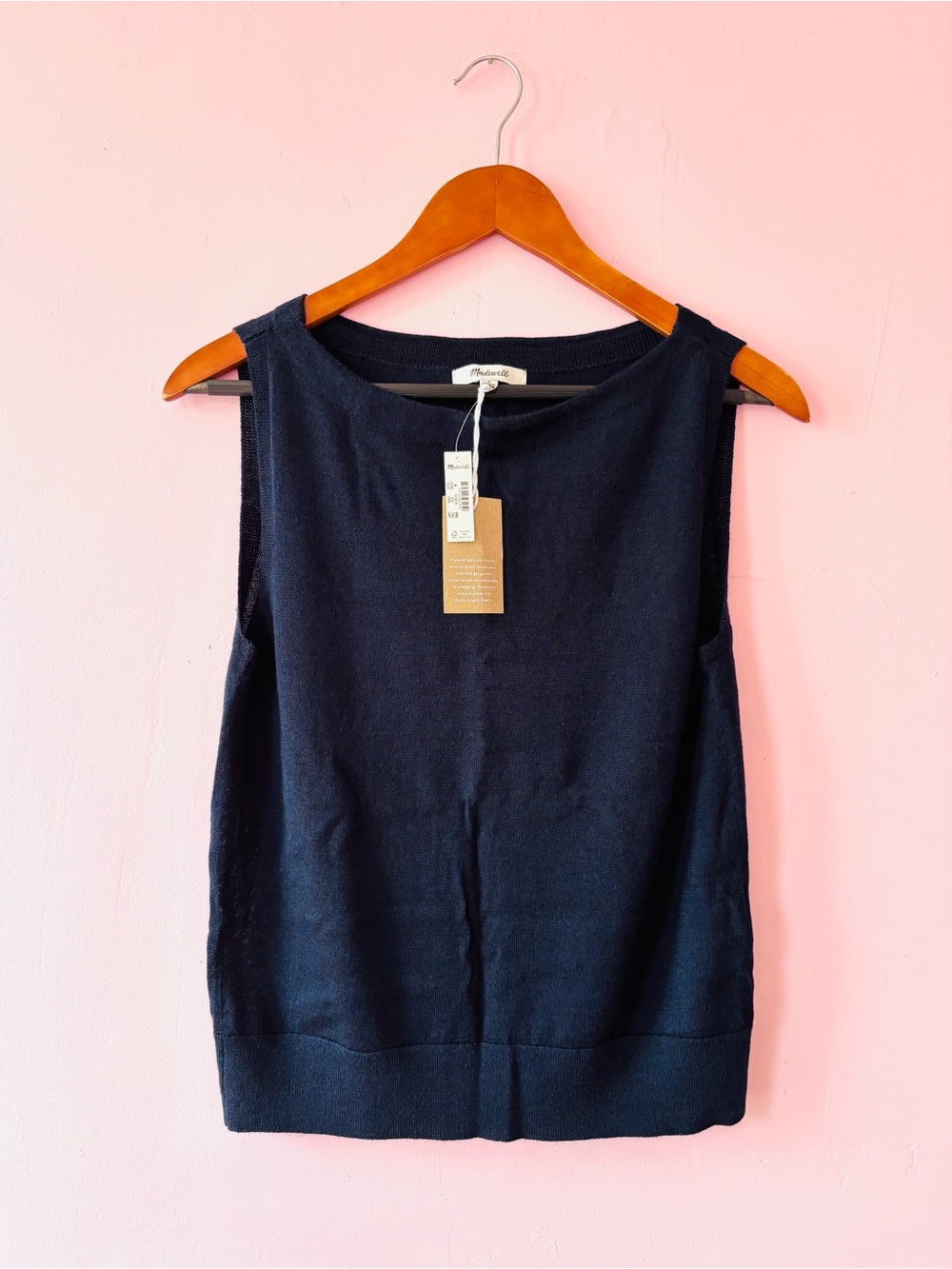 Madewell Boatneck Sleeveless Sweater
